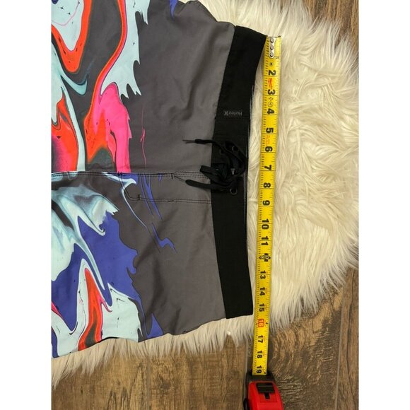 HURLEY Phantom Voodoo Swim Board Shorts Men’s Size‎ 28 Black Pink Aqua - Picture 8 of 11